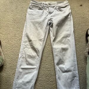 All Saints Light Gray Straight Leg Jeans